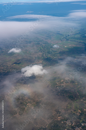 Brocken spectre from airplane window