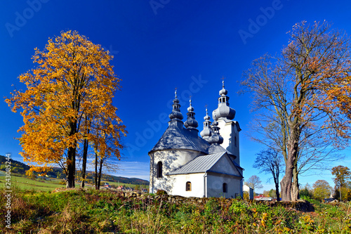 Old greek catholic church (now closed) in Labowa near Krynica-Zdroj, Poland.