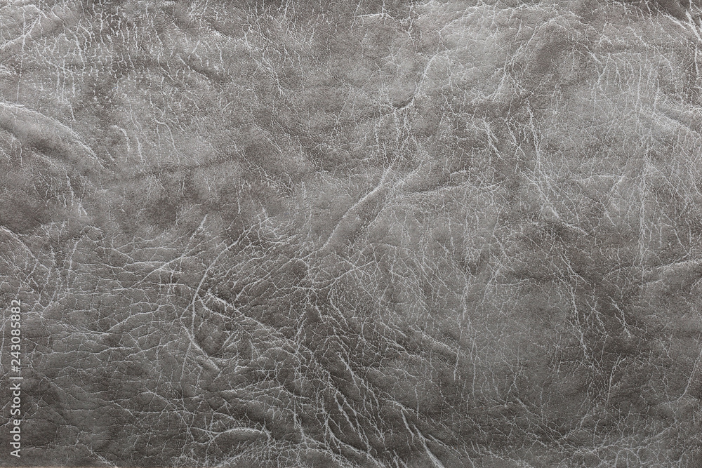 Fototapeta premium Gray Artificial leather with a pronounced embossed.