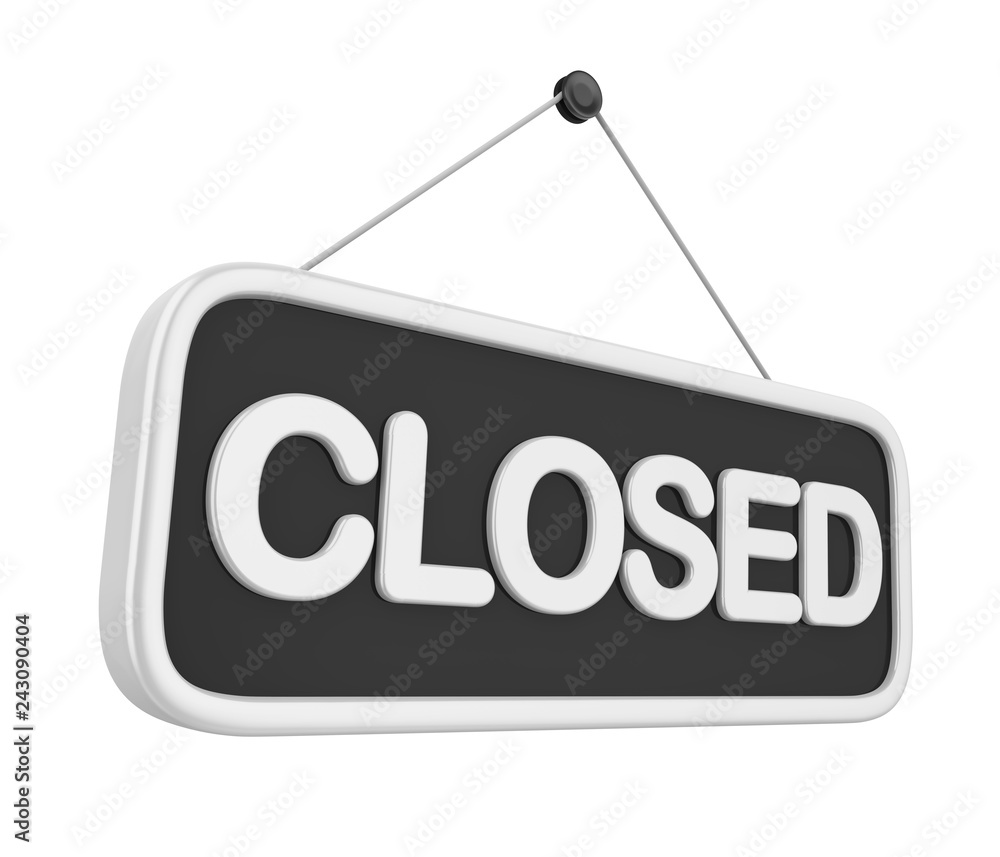 Closed Sign Isolated Closed Sign Isolated
