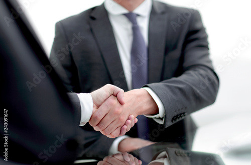 close up. handshake business people © ASDF