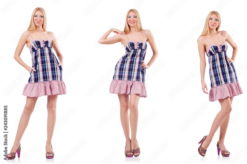 Fashionable woman isolated on white Fashionable woman isolated on white