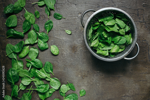 spinach (green grass). top food background