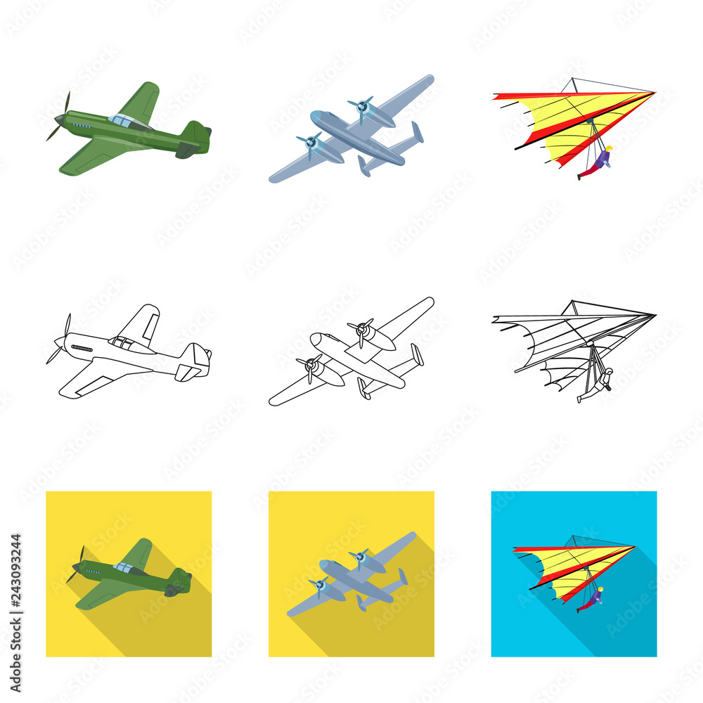 Vector design of plane and transport logo. Set of plane and sky stock vector illustration. Vector design of plane and transport logo. Set of plane and sky stock vector illustration.