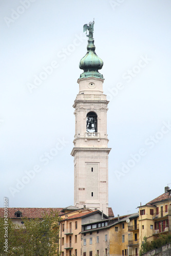 Church tower of Belluno at Dolomites, Italy 