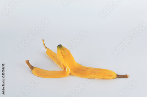 a tasty yellow banana with a white background
