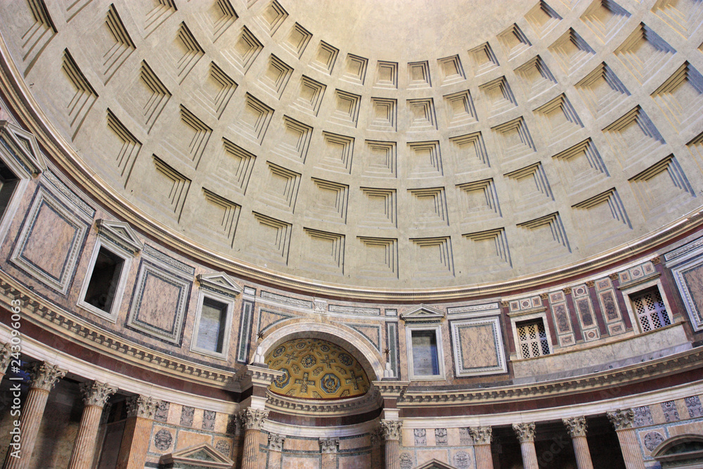 interior of Patheon in Rome, Italy 