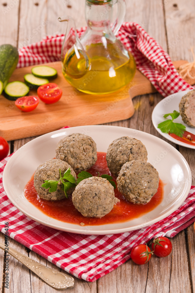 Meatballs with tomato sauce. Meatballs with tomato sauce.