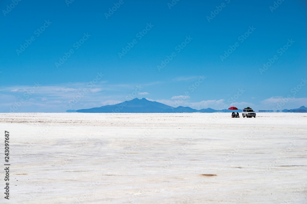 picnic at Salar de Uyuni picnic at Salar de Uyuni