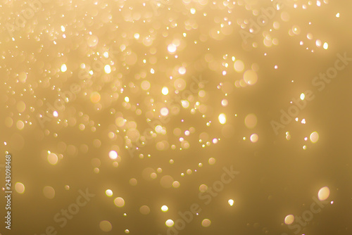 abstractr Gold background with blur bokeh light effect photo