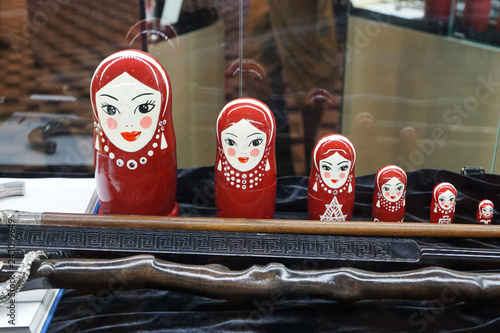 Russian matryoshki in a row