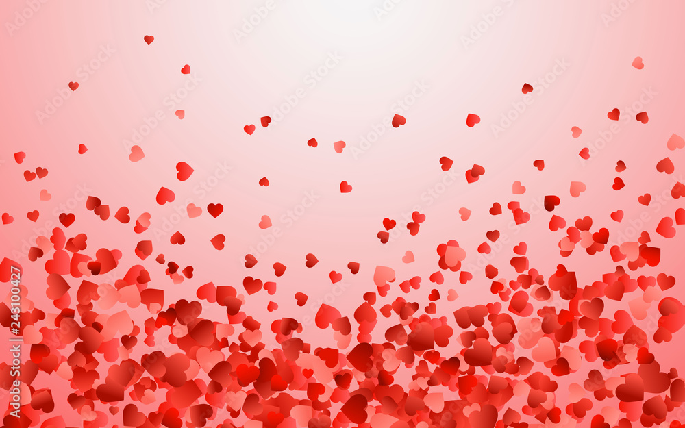 Vector realistic isolated heart confetti on the transparent background for decoration and covering. Concept of Happy Valentine's Day, wedding and anniversary Vector realistic isolated heart confetti on the transparent background for decoration and covering. Concept of Happy Valentine's Day, wedding and anniversary