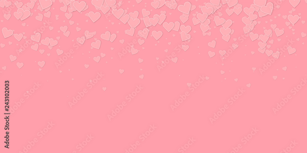 Pink heart love confettis. Valentine's day gradien Pink heart love confettis. Valentine's day gradien