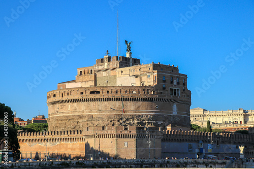 Photos Rome, Italy - July 1, 2017: View of famous Castel Sant' Angelo, Rome, Italy