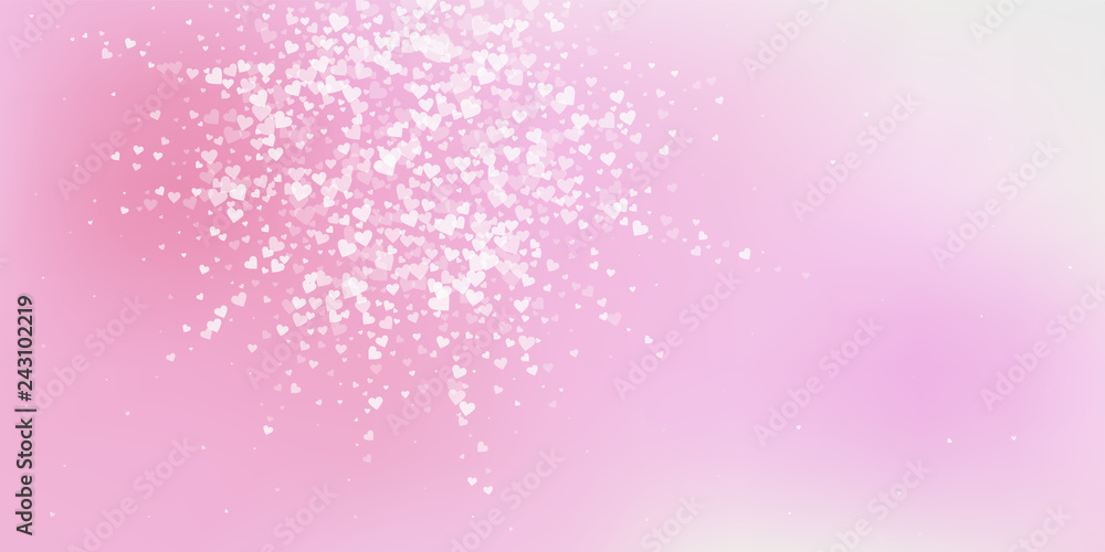 White heart love confettis. Valentine's day explos White heart love confettis. Valentine's day explos