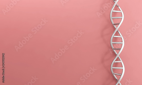 Konstfotografi DNA genetic background chrome 3D