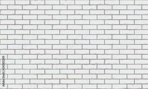 white bricks wall 3d illustration 40x29cm 300dpi