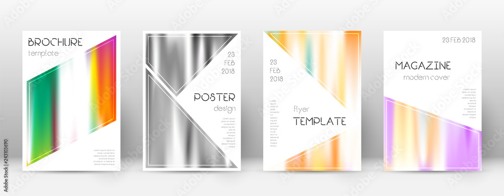 Fototapeta premium Flyer layout. Triangle positive template for Broch