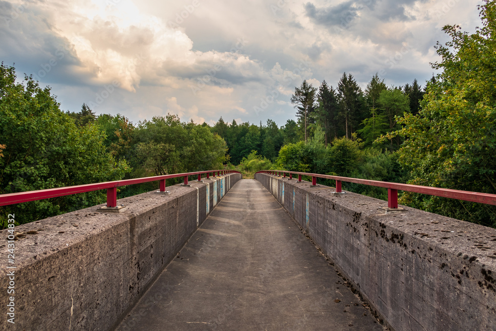 bridge through the forest in Low Saxony, Germany bridge through the forest in Low Saxony, Germany
