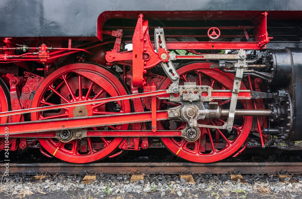 old locomotive at the railway station