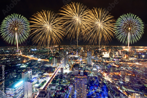 thailand city firework
