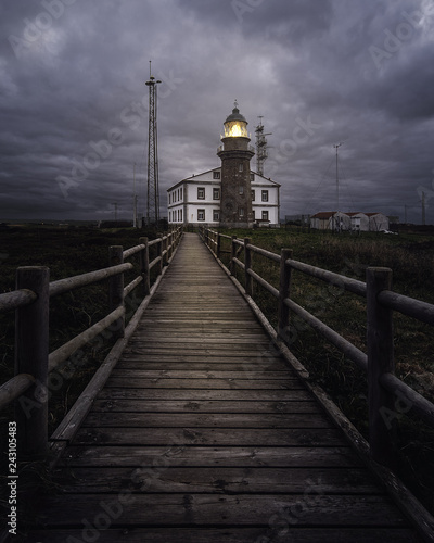 Lighthouse of Cabo P, Asturias, Spain, north of Spain © droble