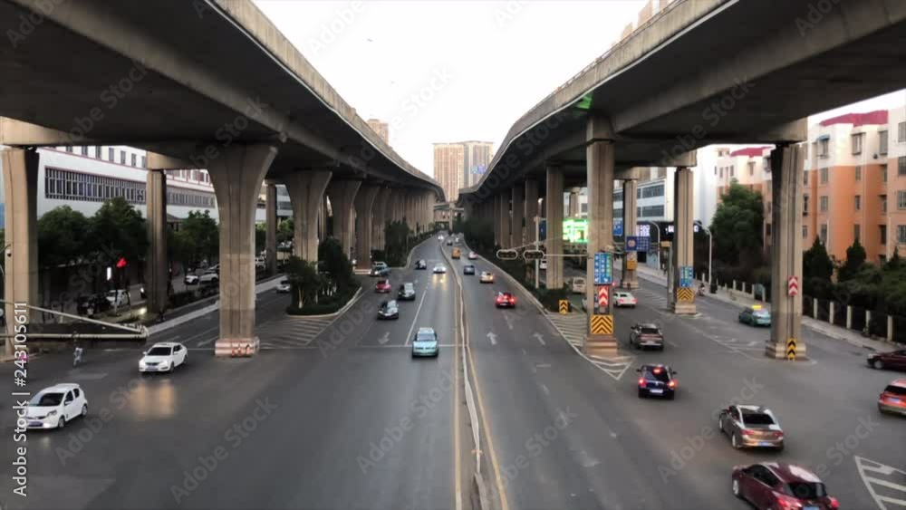 City elevated traffic flow