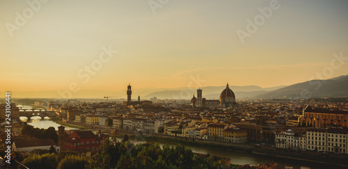View of Florence City Skyline after sunset at night from Piazzale Michelangelo, Florence, Italy © Denis Zaporozhtsev