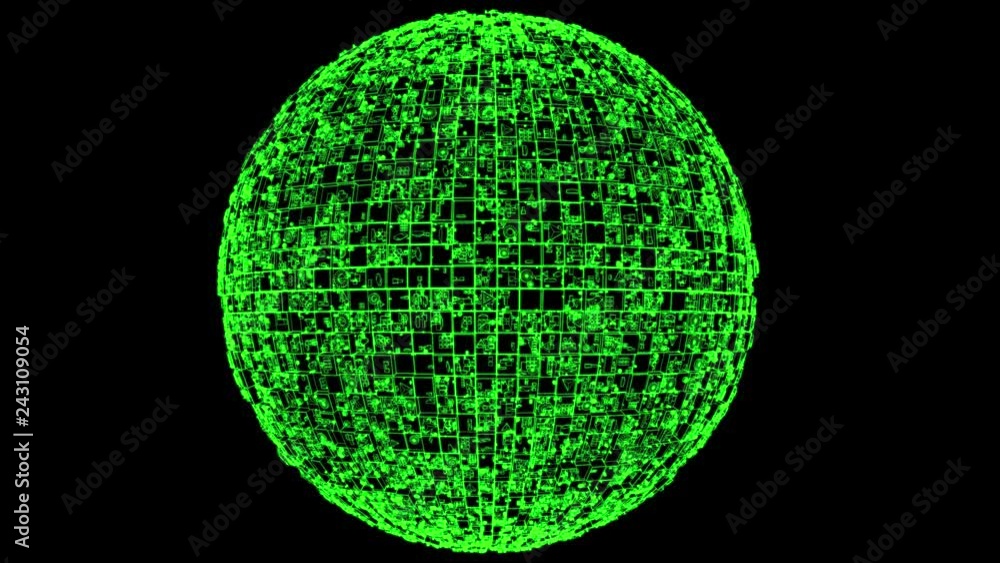 4K Futuristic Cyberpunk Sci-Fi Sphere 3D Animation 4K Futuristic Cyberpunk Sci-Fi Sphere 3D Animation