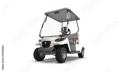 3D render of Golf cart isolated on white background © Shiva3D