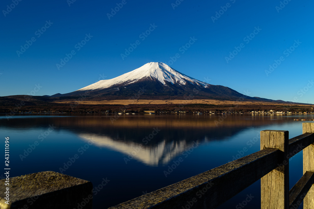 富士山と水鏡