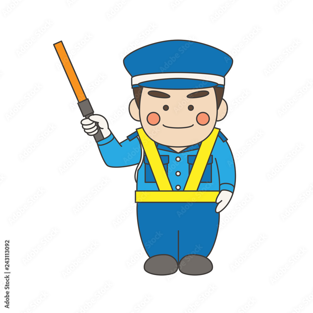 男性キャラクター警備員蛍光ベスト Stock ベクター Adobe Stock 男性キャラクター警備員蛍光ベスト Stock ベクター Adobe Stock