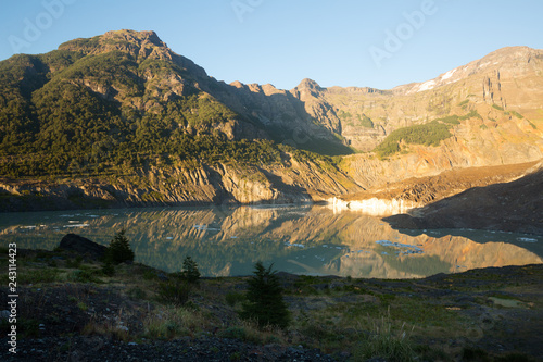 Black Glacier and meltwater lake