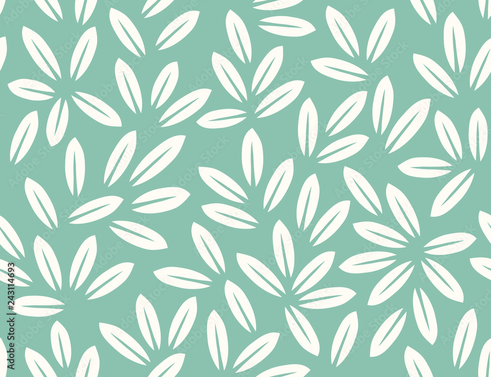 Leaves Pattern. Endless Background. Seamless Leaves Pattern. Endless Background. Seamless