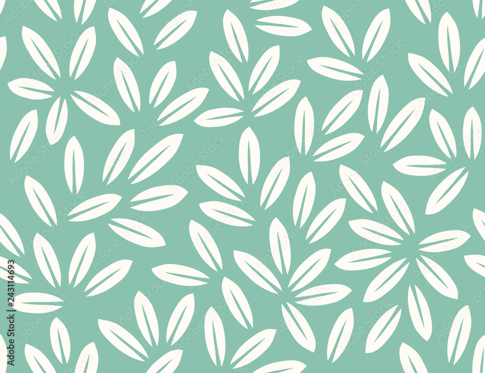 Leaves Pattern. Endless Background. Seamless