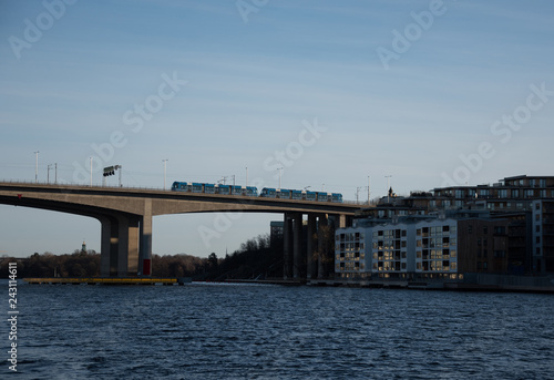 Bridges in Stockholm at pale winter sun © Hans Baath