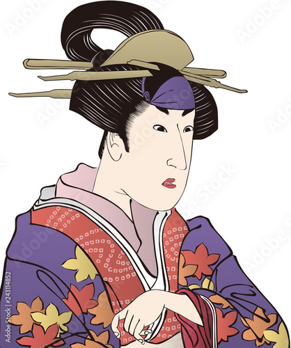 浮世絵　歌舞伎役者　女性　その1