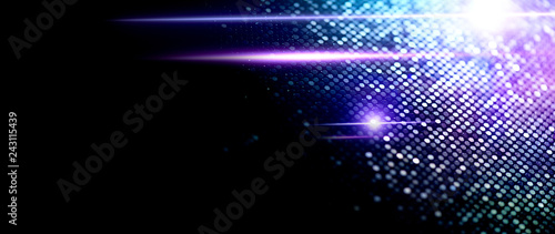Abstract particle background, data techno backdrop with glowing dots, hi-tech concept, blue color screen