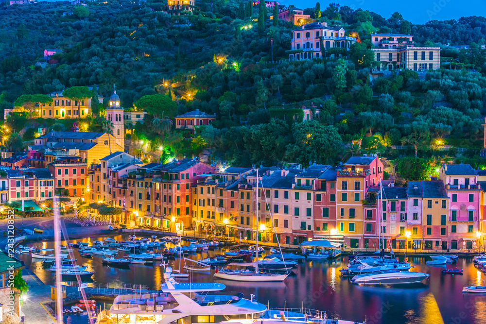 Obraz Malownicza wioska rybacka Portofino, Liguria, Włochy