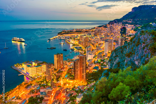 View of the city of Monaco. French Riviera photo