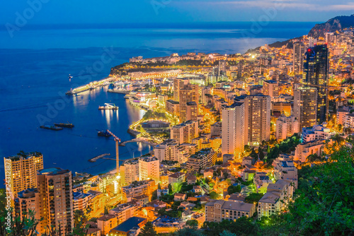View of the city of Monaco. French Riviera © monticellllo