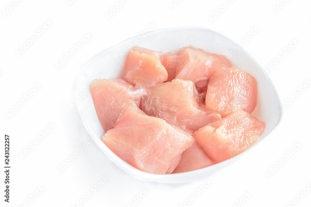 Raw chicken breast isolated on white background. Raw chicken breast isolated on white background.