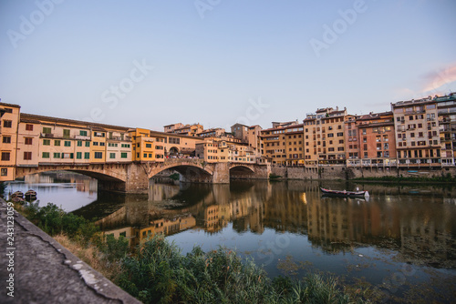Ponte Vecchio over Arno river in Florence  Italy 