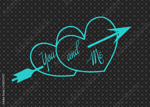 Heart. Valentines. Love. Holiday. Black. Pattern