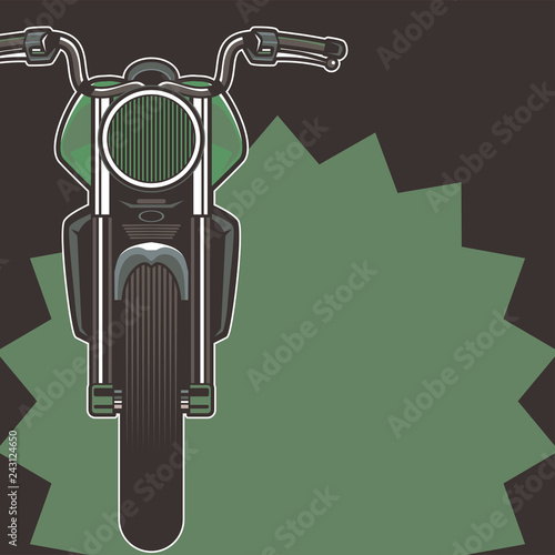 classic race motorcycle vector, logo classic motorcycle - Vector