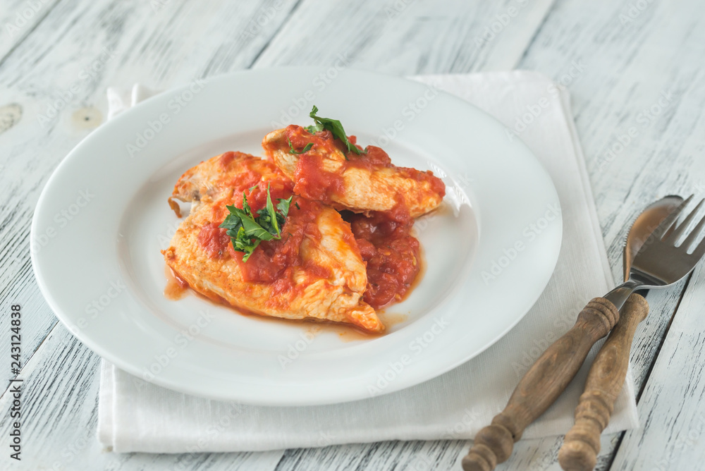 Chicken in tomato garlic sauce Chicken in tomato garlic sauce