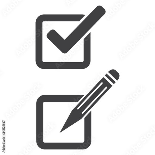 checkbox line icon survey