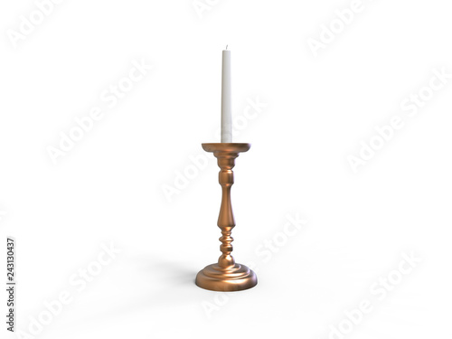 3d illustration of a candle stick