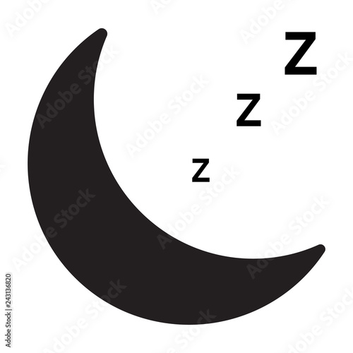 sleep icon on white background. flat style. sleep icon for your web site design, logo, app, UI. sleeping symbol. sleeping sign.