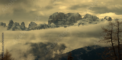 Snow-capped alps mountains in clouds © Kokhanchikov